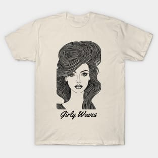 girly waves, surfer girl, surf vibes, v1 T-Shirt